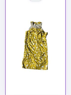 INC International Concepts Yellow and White Pearl-Embellished Sundress